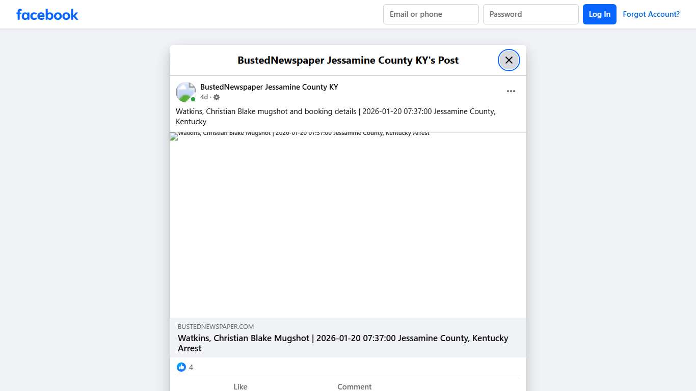 Watkins, Christian... - BustedNewspaper Jessamine County KY Facebook